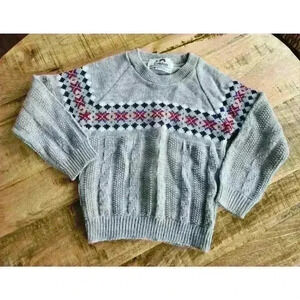 Vintage dr. Denton Kids Youth Fair isle Sweater Size 4 Made In USA